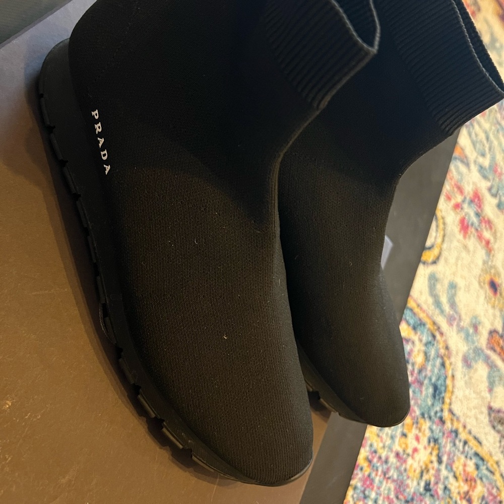 Prada slip on sock-like boots, size 39